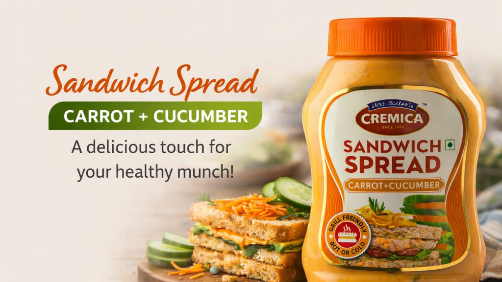 Cremica Carrot Cucumber Sandwich Spread 275g – Light, Fresh, and Tasty with Crunch